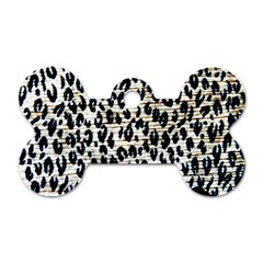 Tiger Background Fabric Animal Motifs Dog Tag Bone (one Side) by Amaryn4rt