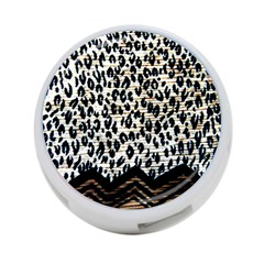 Tiger Background Fabric Animal Motifs 4-port Usb Hub (one Side) by Amaryn4rt