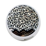 Tiger Background Fabric Animal Motifs 4-Port USB Hub (One Side) Front