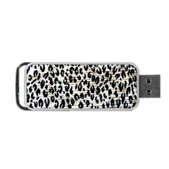 Tiger Background Fabric Animal Motifs Portable Usb Flash (one Side) by Amaryn4rt