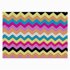 Chevrons Pattern Art Background Large Glasses Cloth (2-side) by Amaryn4rt