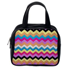 Chevrons Pattern Art Background Classic Handbags (one Side) by Amaryn4rt