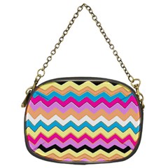 Chevrons Pattern Art Background Chain Purses (one Side)  by Amaryn4rt