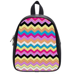 Chevrons Pattern Art Background School Bags (small)  by Amaryn4rt