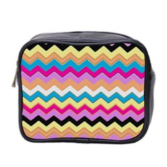 Chevrons Pattern Art Background Mini Toiletries Bag 2-side by Amaryn4rt