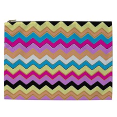 Chevrons Pattern Art Background Cosmetic Bag (xxl)  by Amaryn4rt