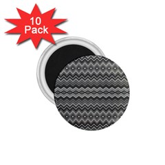 Greyscale Zig Zag 1 75  Magnets (10 Pack)  by Amaryn4rt