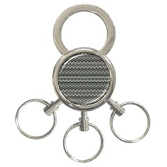 Greyscale Zig Zag 3-ring Key Chains by Amaryn4rt