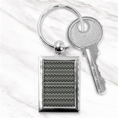 Greyscale Zig Zag Key Chains (rectangle)  by Amaryn4rt