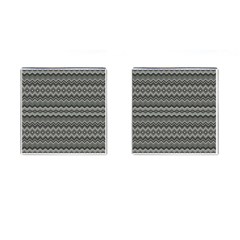 Greyscale Zig Zag Cufflinks (square) by Amaryn4rt