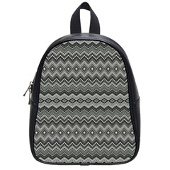 Greyscale Zig Zag School Bags (small)  by Amaryn4rt