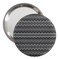 Greyscale Zig Zag 3  Handbag Mirrors by Amaryn4rt