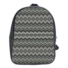 Greyscale Zig Zag School Bags (xl)  by Amaryn4rt