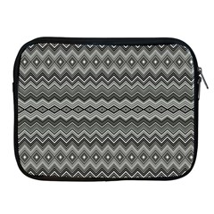 Greyscale Zig Zag Apple Ipad 2/3/4 Zipper Cases by Amaryn4rt