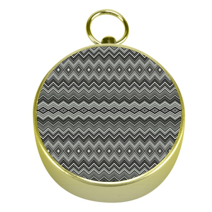 Greyscale Zig Zag Gold Compasses