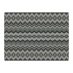 Greyscale Zig Zag Double Sided Flano Blanket (mini)  by Amaryn4rt