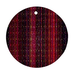 Colorful And Glowing Pixelated Pixel Pattern Ornament (round) by Amaryn4rt