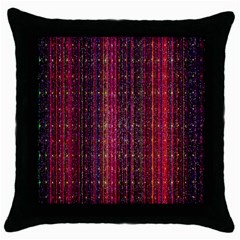 Colorful And Glowing Pixelated Pixel Pattern Throw Pillow Case (black) by Amaryn4rt