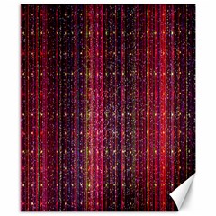 Colorful And Glowing Pixelated Pixel Pattern Canvas 8  X 10  by Amaryn4rt