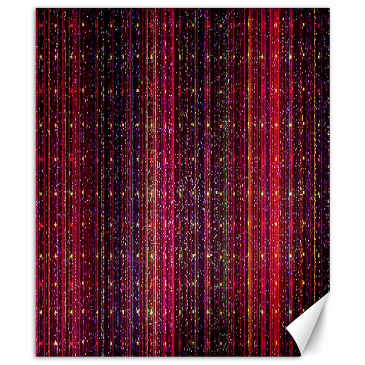 Colorful And Glowing Pixelated Pixel Pattern Canvas 8  x 10 