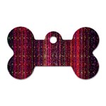 Colorful And Glowing Pixelated Pixel Pattern Dog Tag Bone (Two Sides) Back