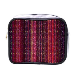 Colorful And Glowing Pixelated Pixel Pattern Mini Toiletries Bags by Amaryn4rt