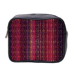 Colorful And Glowing Pixelated Pixel Pattern Mini Toiletries Bag 2-side by Amaryn4rt