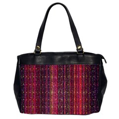 Colorful And Glowing Pixelated Pixel Pattern Office Handbags (2 Sides)  by Amaryn4rt