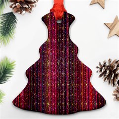 Colorful And Glowing Pixelated Pixel Pattern Christmas Tree Ornament (two Sides) by Amaryn4rt