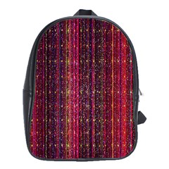 Colorful And Glowing Pixelated Pixel Pattern School Bags (xl)  by Amaryn4rt