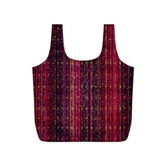 Colorful And Glowing Pixelated Pixel Pattern Full Print Recycle Bags (s)  by Amaryn4rt