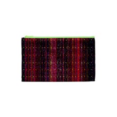 Colorful And Glowing Pixelated Pixel Pattern Cosmetic Bag (xs) by Amaryn4rt