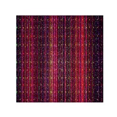 Colorful And Glowing Pixelated Pixel Pattern Small Satin Scarf (square) by Amaryn4rt