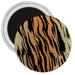 Tiger Animal Print A Completely Seamless Tile Able Background Design Pattern 3  Magnets by Amaryn4rt