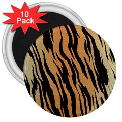 Tiger Animal Print A Completely Seamless Tile Able Background Design Pattern 3  Magnets (10 Pack)  by Amaryn4rt