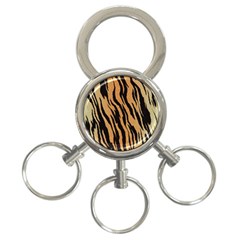 Tiger Animal Print A Completely Seamless Tile Able Background Design Pattern 3-ring Key Chains by Amaryn4rt