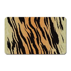 Tiger Animal Print A Completely Seamless Tile Able Background Design Pattern Magnet (rectangular) by Amaryn4rt