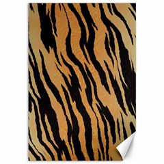 Tiger Animal Print A Completely Seamless Tile Able Background Design Pattern Canvas 12  X 18   by Amaryn4rt