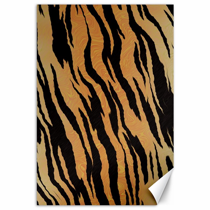 Tiger Animal Print A Completely Seamless Tile Able Background Design Pattern Canvas 12  x 18  