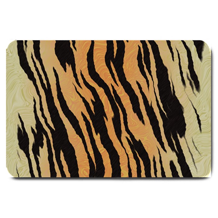 Tiger Animal Print A Completely Seamless Tile Able Background Design Pattern Large Doormat 