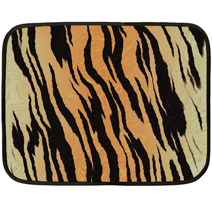 Tiger Animal Print A Completely Seamless Tile Able Background Design Pattern Double Sided Fleece Blanket (Mini) 