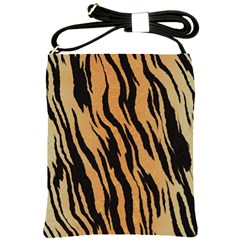 Tiger Animal Print A Completely Seamless Tile Able Background Design Pattern Shoulder Sling Bags by Amaryn4rt