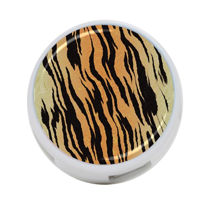 Tiger Animal Print A Completely Seamless Tile Able Background Design Pattern 4-Port USB Hub (One Side)