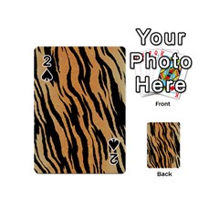 Tiger Animal Print A Completely Seamless Tile Able Background Design Pattern Playing Cards 54 (mini)  by Amaryn4rt