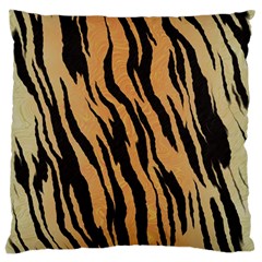 Tiger Animal Print A Completely Seamless Tile Able Background Design Pattern Large Cushion Case (one Side) by Amaryn4rt