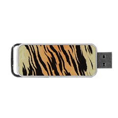 Tiger Animal Print A Completely Seamless Tile Able Background Design Pattern Portable Usb Flash (one Side) by Amaryn4rt