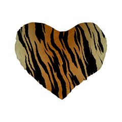 Tiger Animal Print A Completely Seamless Tile Able Background Design Pattern Standard 16  Premium Heart Shape Cushions by Amaryn4rt