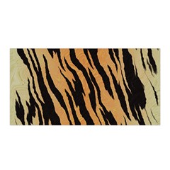 Tiger Animal Print A Completely Seamless Tile Able Background Design Pattern Satin Wrap by Amaryn4rt