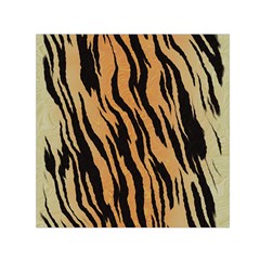 Tiger Animal Print A Completely Seamless Tile Able Background Design Pattern Small Satin Scarf (square) by Amaryn4rt