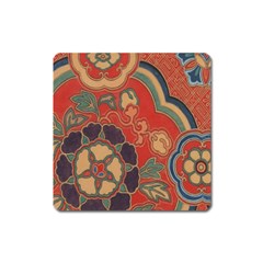 Vintage Chinese Brocade Square Magnet by Amaryn4rt